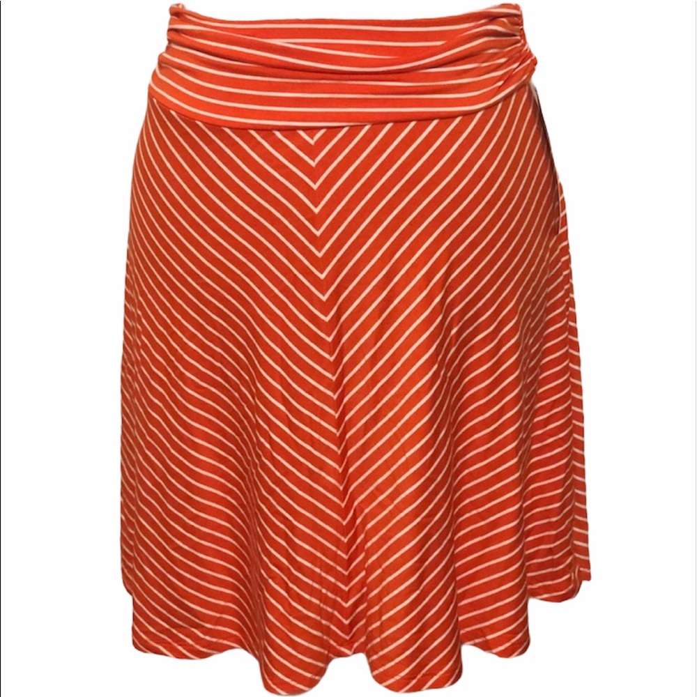 💕Orange 🍊 White Striped Skirt